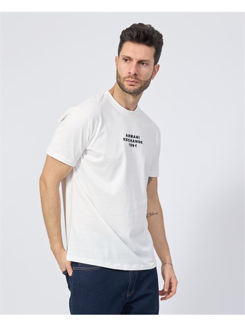 AX Men's T-Shirt with Front Logo ARMANI EXCHANGE | XM000540-AF10362U0009